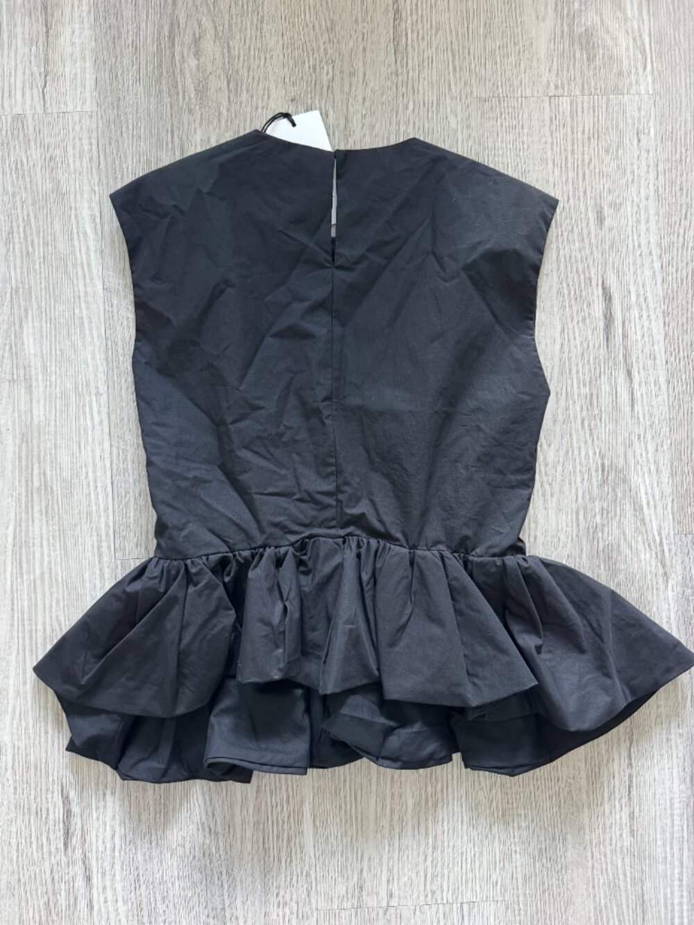 ZARA Woman Collection Black Sleeveless Peplum Top NWT S - Picture 10 of 13